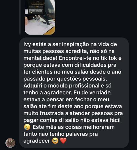 Depoimento de aluna