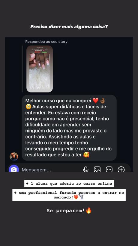 Depoimento de aluna